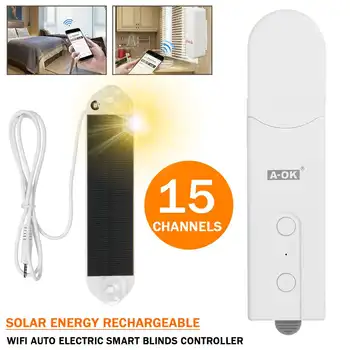 online Novo Inteligente Diy Motorizado Cortinas De Rolo De Corrente Sombra Do Obturador Motor Acionado Por Painel Solar E Carregador Bluetooth Controle App