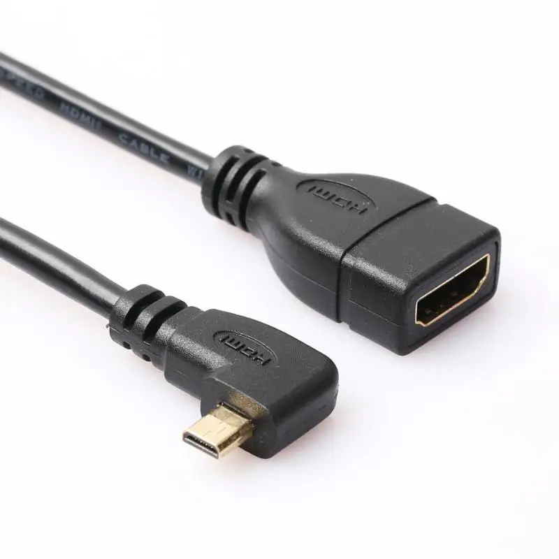 2 х микро HDMI мужчин и женщин кабель адаптер влево и вправо к