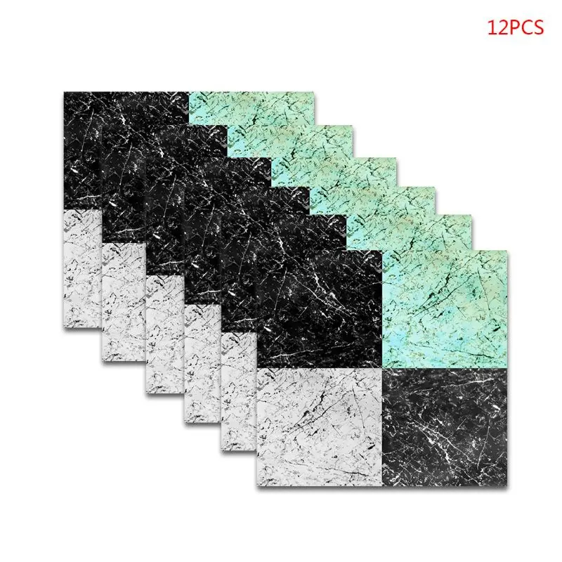 

2020 New 12pcs Marble Pattern Self Adhesive Ceramic Tile Sticker Waterproof Wall Decor