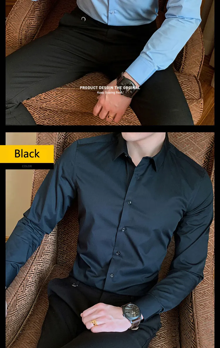 6XL 7XL 8XL новые роскошные мужские рубашки для мужчин свадебное платье с длинным рукавом приталенная Повседневная рубашка мужская брендовая одежда