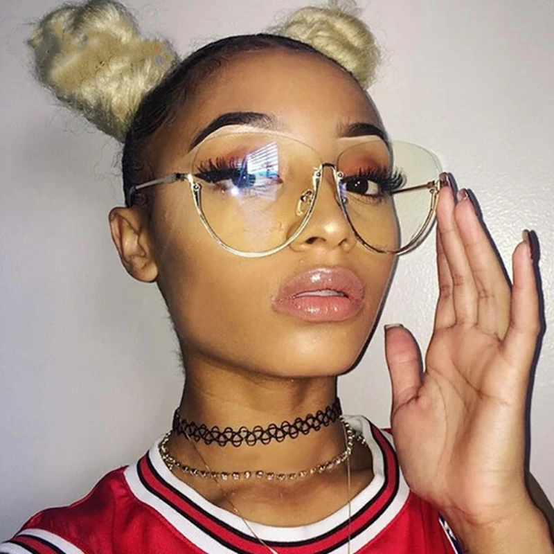 womens glasses semi rimless