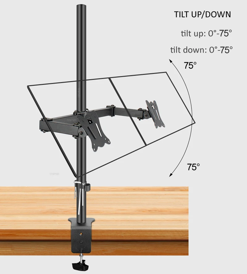 (80cm) DL-T902-280II Full Motion Dual Monitor desktop stand Holder 10