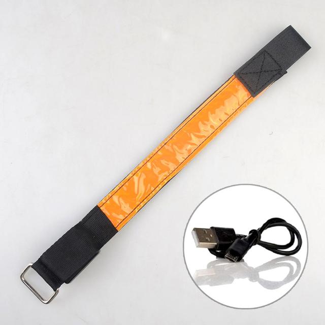 Luminous Armband USB Rechargeable Running Refective Bands Cycling Gear Night Safety Band for Joggers Bikers Walkers Concerts