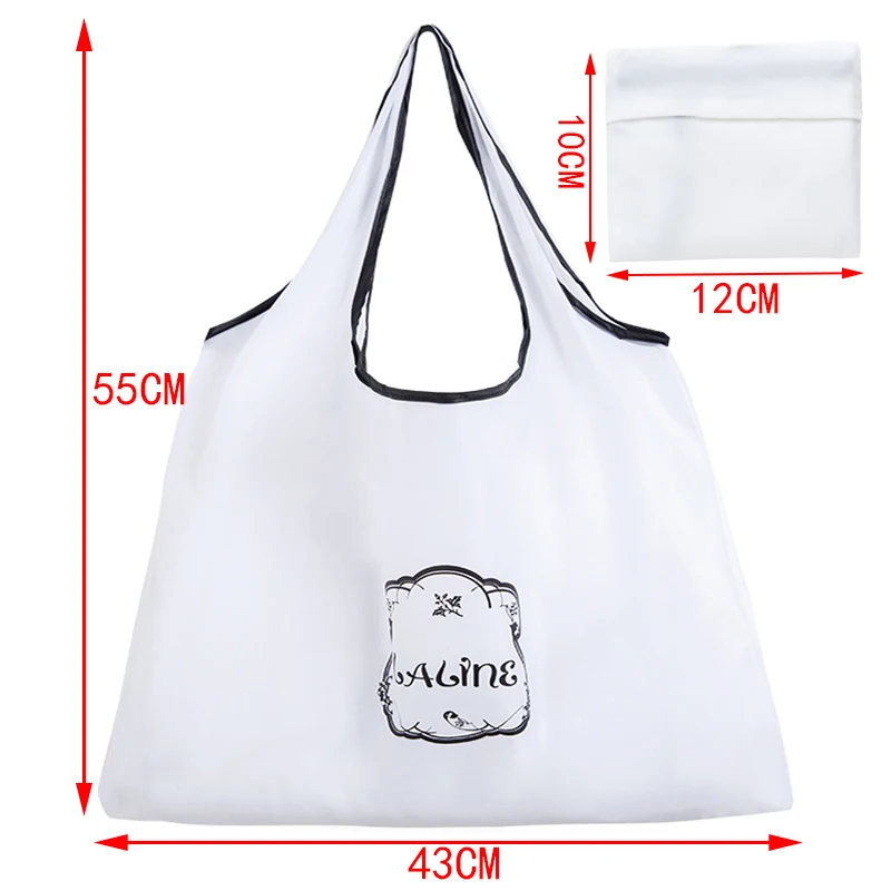 

Waterproof Oxford Reusable Shopping Bags Women Foldable Tote Bag Portable Cloth Eco Grocery Bag Folding Large Capacity Handbags