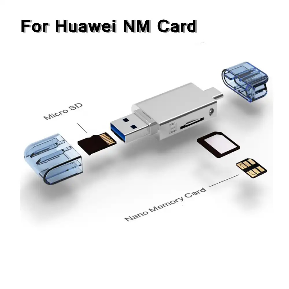 2 で 1 Usb3 0 Nm カードリーダータイプ C マイクロ Sd Usb カードリーダー電話 Pc 使用ナノメモリカード読む Huawei 社 Nm カード Card Readers Aliexpress