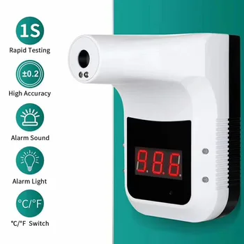 

USB Rechargeable Fever Detection Non Wall Mounted Infrared Thermometer Body With Alarm Restaurant Forehead Home Office