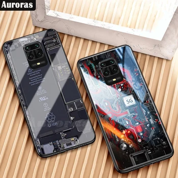 

Auroras For Redmi Note 9S Case Explorer Painted Tempered Glass Silicon Protective For Redmi Note 9 Pro Max Cover