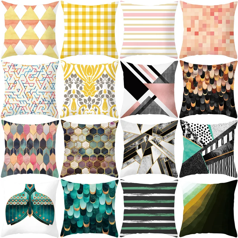 

Geometry Abstract Digital Printing Square Car Pillow Pillow Case Customizable