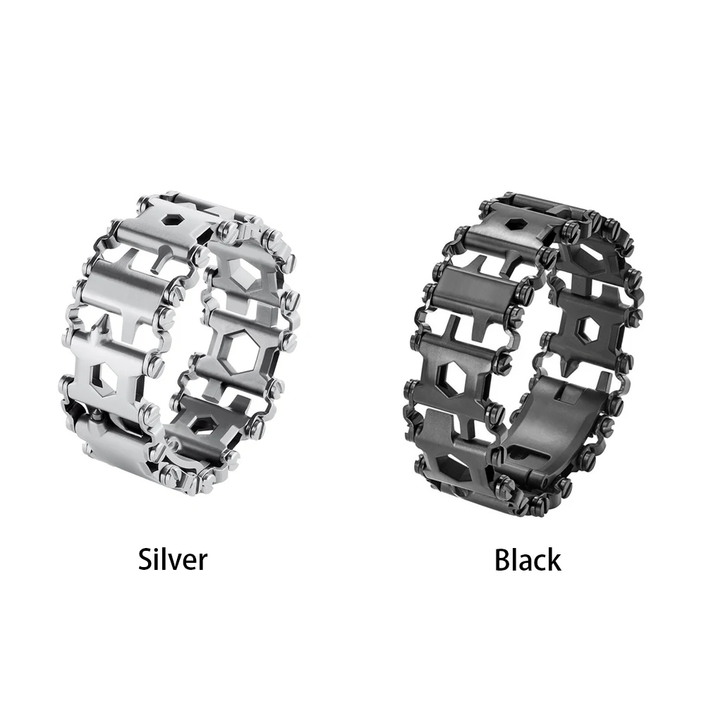 Многофункциональный инструмент для путешествий, походный переносной аварийный Открытый браслет из нержавеющей стали, гаечный ключ, походная отвертка