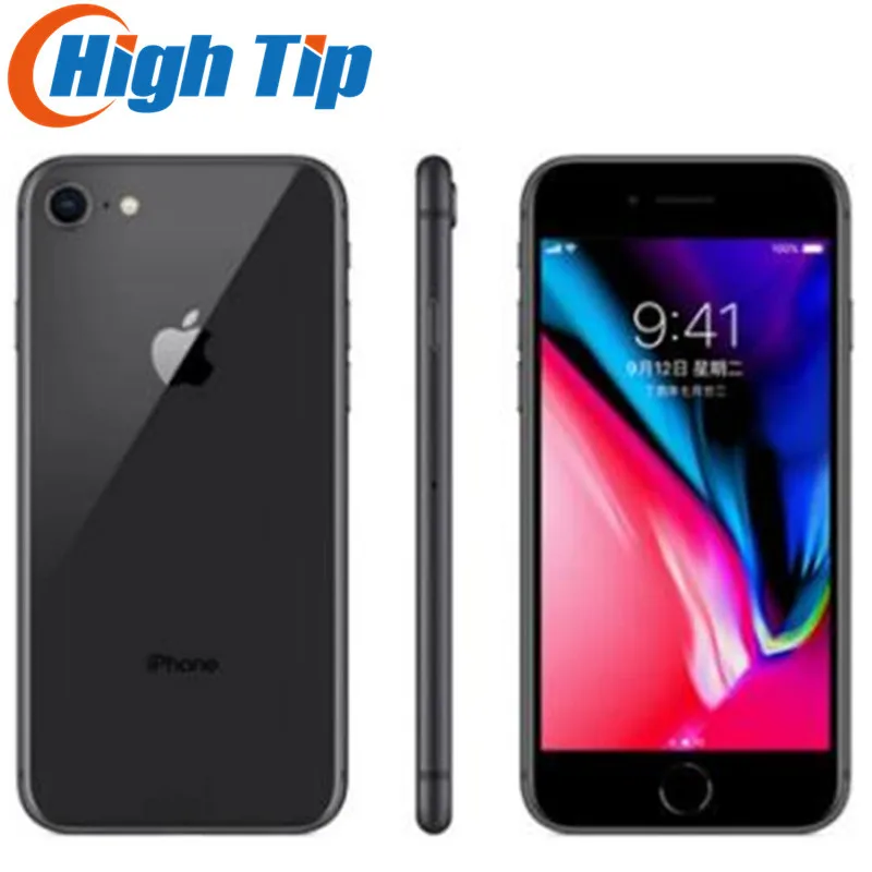 Apple IPhone 8 için orijinal 2GB RAM 64GB/256GB Hexa çekirdekli 3D dokunmatik kimliği 4G LTE WIFI 12.0MP kamera 4.7 "parmak izi iphone8 cep telefonu