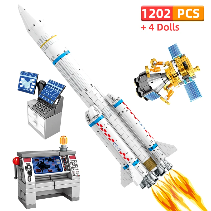 

SEMBO Space station Rocket Building Blocks City Shuttle Rocketed satellite Model Astronaut figure Bricks set Children Toys gift