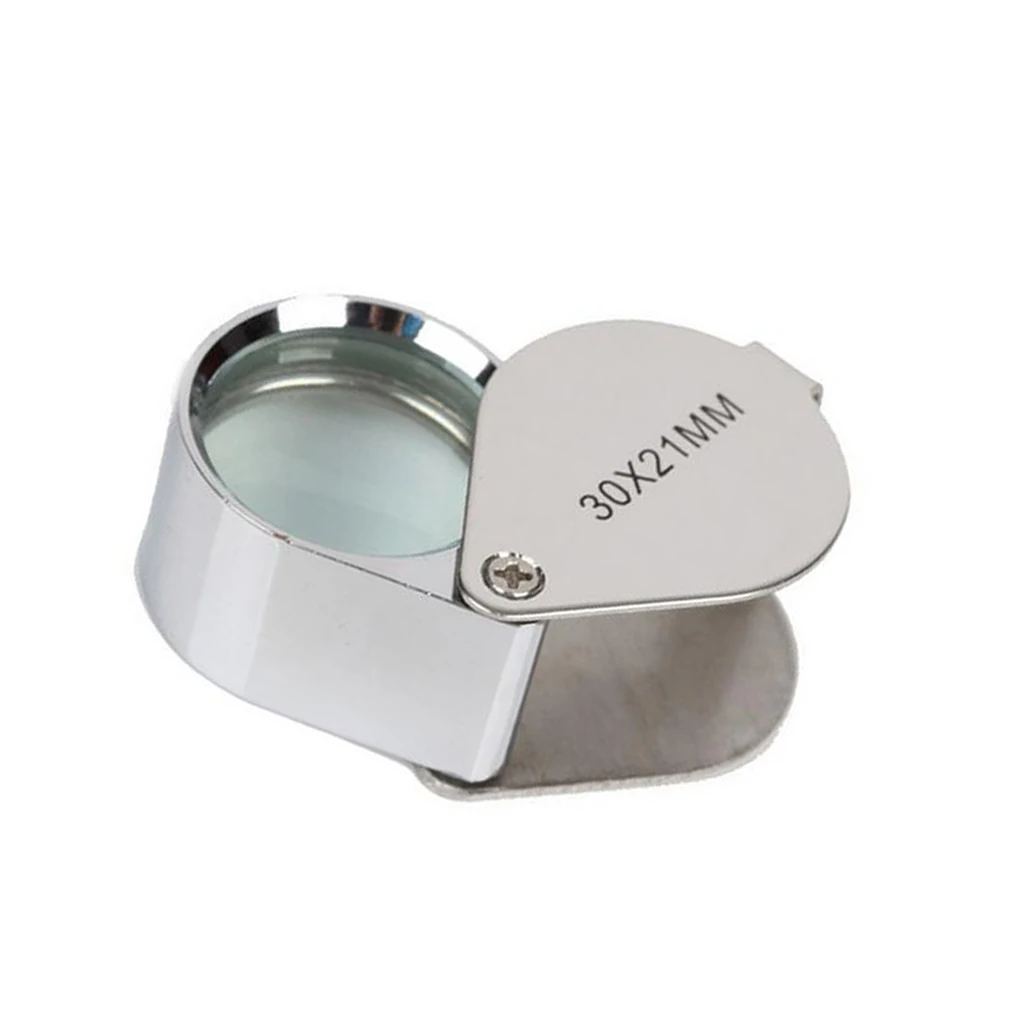 

Silver 30X 21mm Jeweler Loupe Eye Magnifying Glass Magnifier