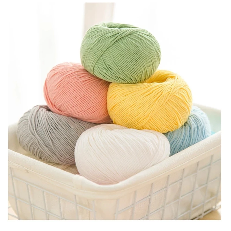 50g/ball Baby Milk Cotton Yarn Hand-woven Sweater Yarn Cotton Knitting Yarn Soft Yarn For Knitted DIY Crochet Knitting 3