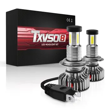 

2PCS 50W led bulb 16000LM H7 H8 H9 H11 9005 9006 9012 three-sided LED chip 360 degree illumination, no dead ends. 12V 24V