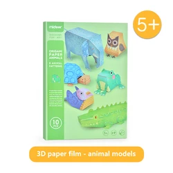 Mideer – jouets Origami pour enfants de plus de 5 ans, 3 animaux Dorigami en papier, jouet artisanal et éducatif 