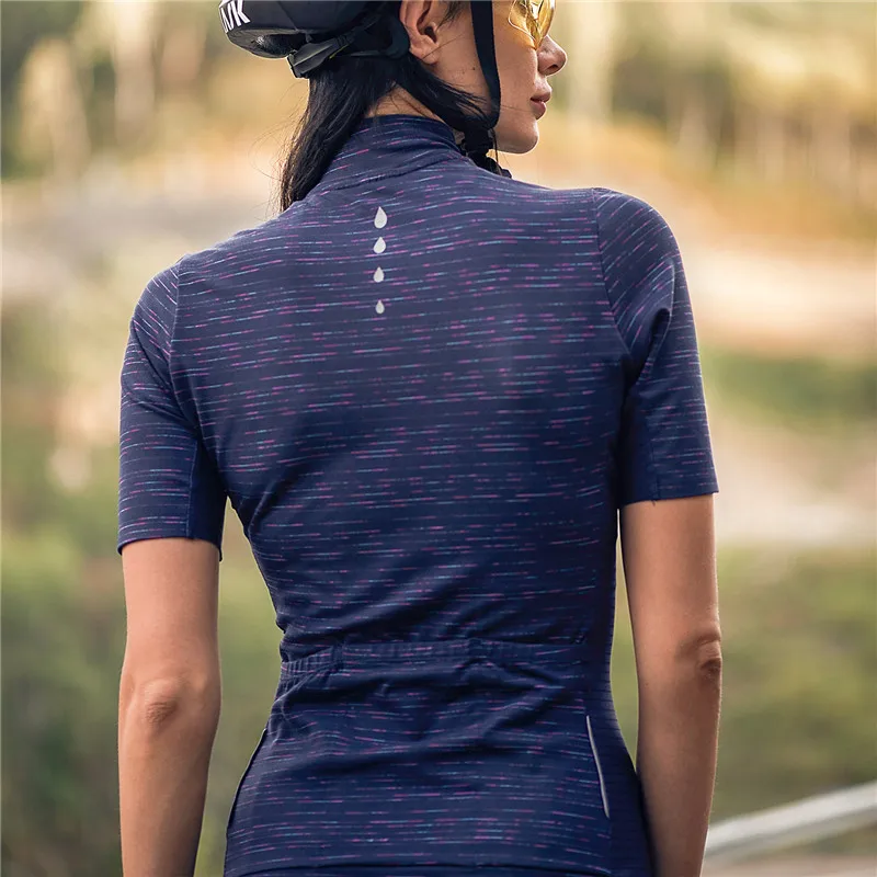 Santic MTB майки для женщин велосипедный дышащий короткий рукав спортивная одежда