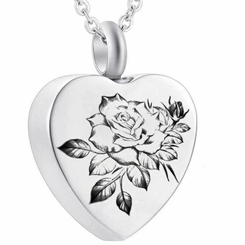 

Heart Cremation Urn Necklace For Ashes Urn Jewelry Memorial Pendant With Fill Kit And Gift Velvet Bag Commemorative