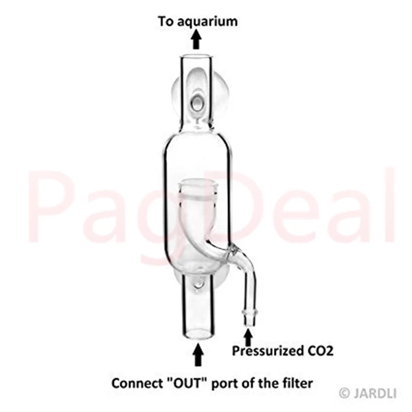 Aquatics Inline Diffuser 12/16 16/22 Glass CO2 Atomizer Bubble Diffuser Reactor Injector for Planted Aquariums Fish Tanks 3