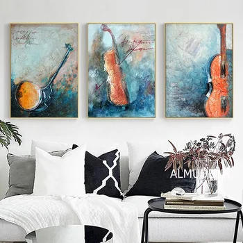 

5D diy Diamond Painting Abstract Color Musical Instrument Violin Home Decoration Full Drill Embroidery Handicraft Art Kits