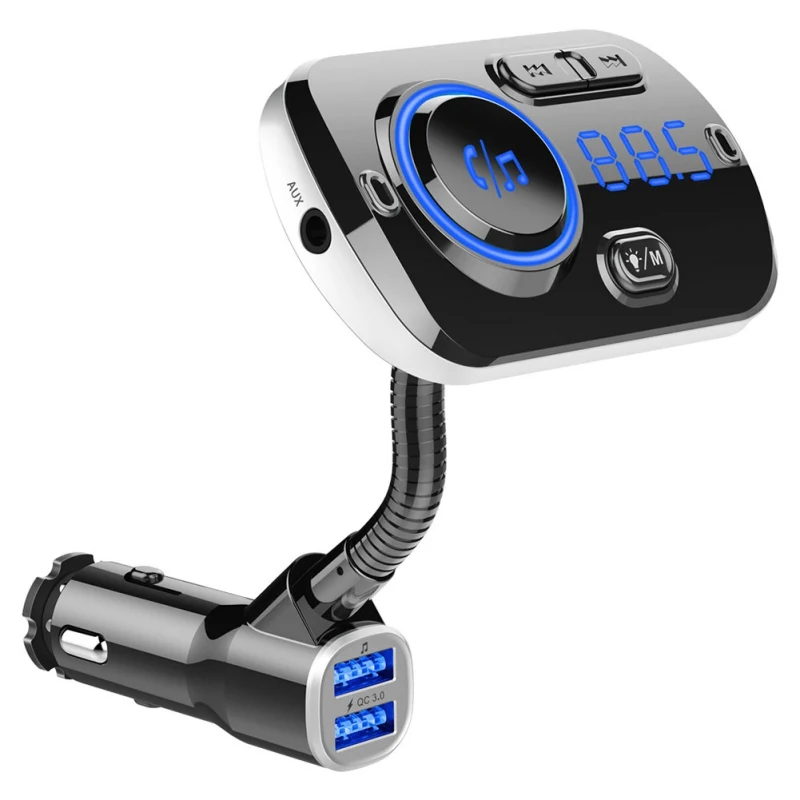 Автомобильный mp3 bluetooth BC51 цветной дисплей Bluetooth Автомобильный fm-передатчик, беспроводной радиоадаптер с громкой связью дисплей напряжения вызова
