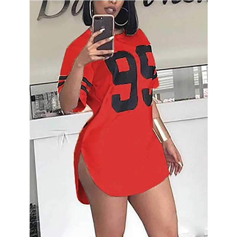 t shirt dress with split