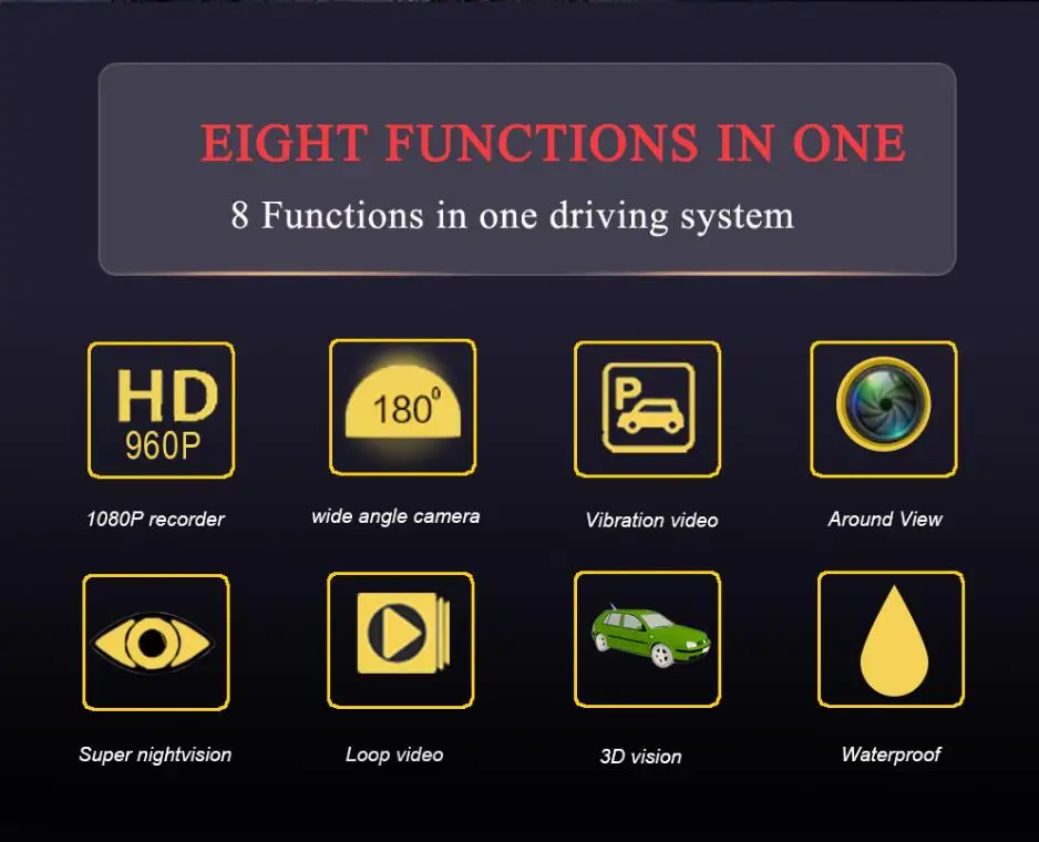 Aidelion Newst HD 3D 360 панорамный обзор системы вождения поддержка панорамная система вид птиц 4 Автомобильная камера 1080P DVR g-сенсор