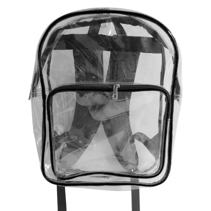 

Unisex Transparent PVC Backpack Anti-static Travel Student School Book Bag Laptop Daypack for Teenager X4YB