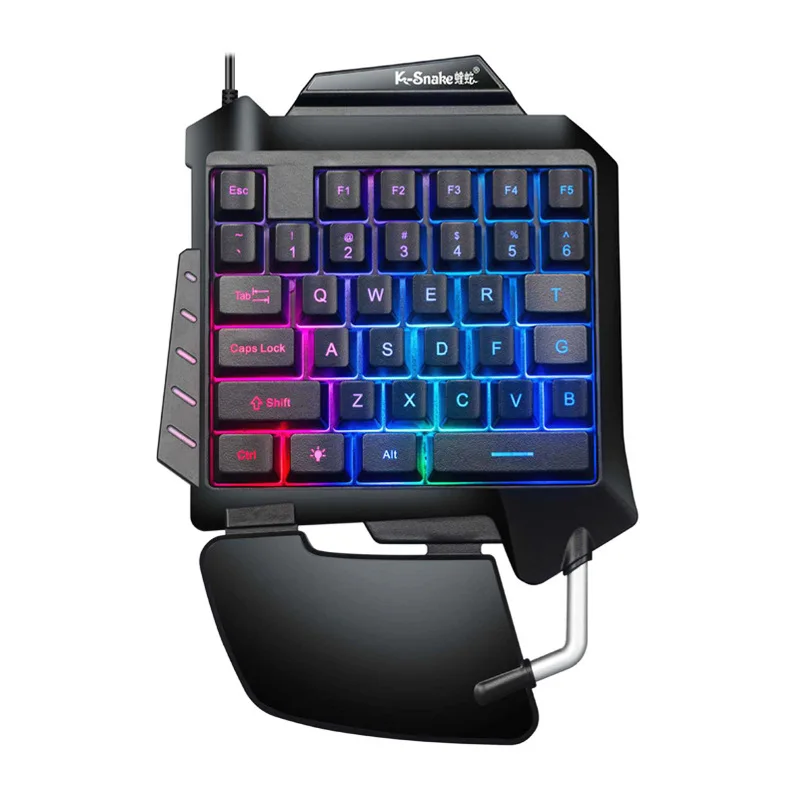 

One-Handed Mechanical Gaming Keyboard LED Backlight Portable Mini Gaming Keypad Game Controller For PC PS4 Xbox Gamer