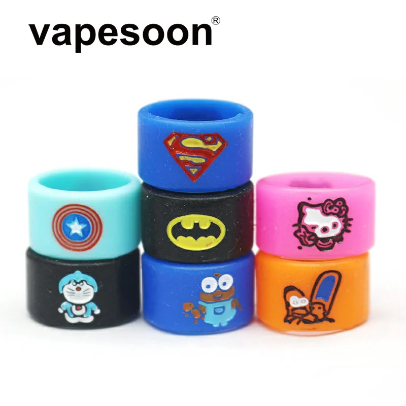 

10pcs Vape Band Ring Silicone Rubber Protection Decorative Ring for Mechanical Mod RBA RDA Tank With Size 16.5*10mm Size