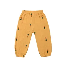 Детские хлопковые длинные штаны в горошек для мальчиков и девочек, Casua lRadish леггинсы для малышей штаны-шаровары