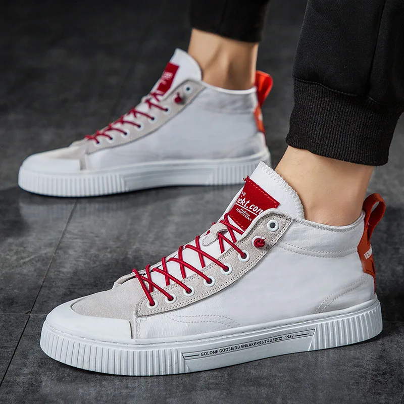 

MEN'S SHOES Winter 2019 New Style High-Top Shoes Korean-style Trend Versatile Sports Leisure Board Shoes Network Red Tide Shoes