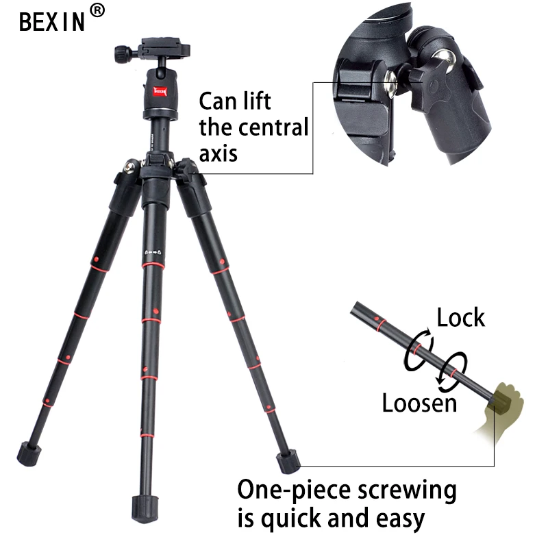  BEXIN mini tripod dslr desktop camera phone stand tripod flexible portable fold travel tripod for d