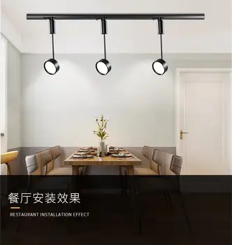 

1pcs 12W 15W Led COB Track light aluminum Ceiling Rail Track lighting Spot Rail Spotlights Replace Halogen Lamps AC110-220V