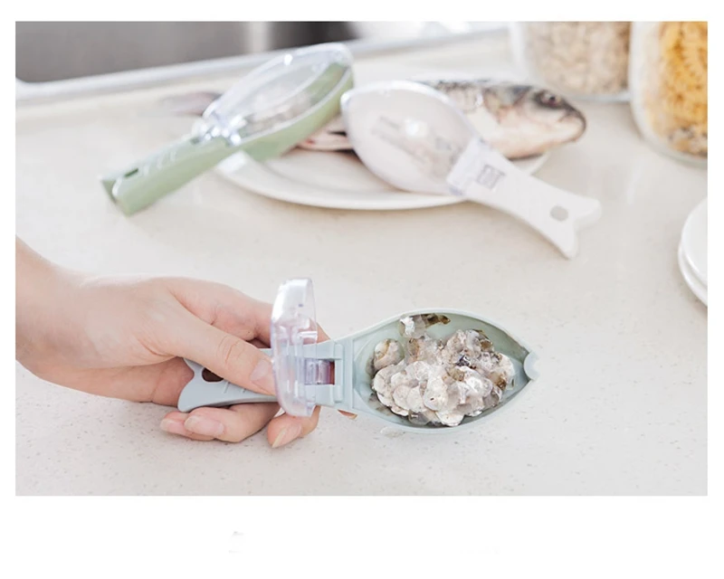 Fish Skin Brush Scraping Fishing Scale Brush Graters Fast Remove Fish knife Cleaning Peeler Scaler Scraper With Knife Device (11)