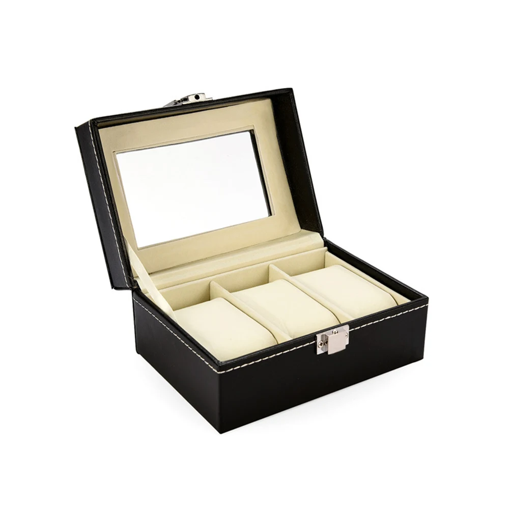 

3/6 Grids PU Leather Watch Box Case Professional Holder Organizer for Clock Watches Jewelry Boxes Case Display best gift