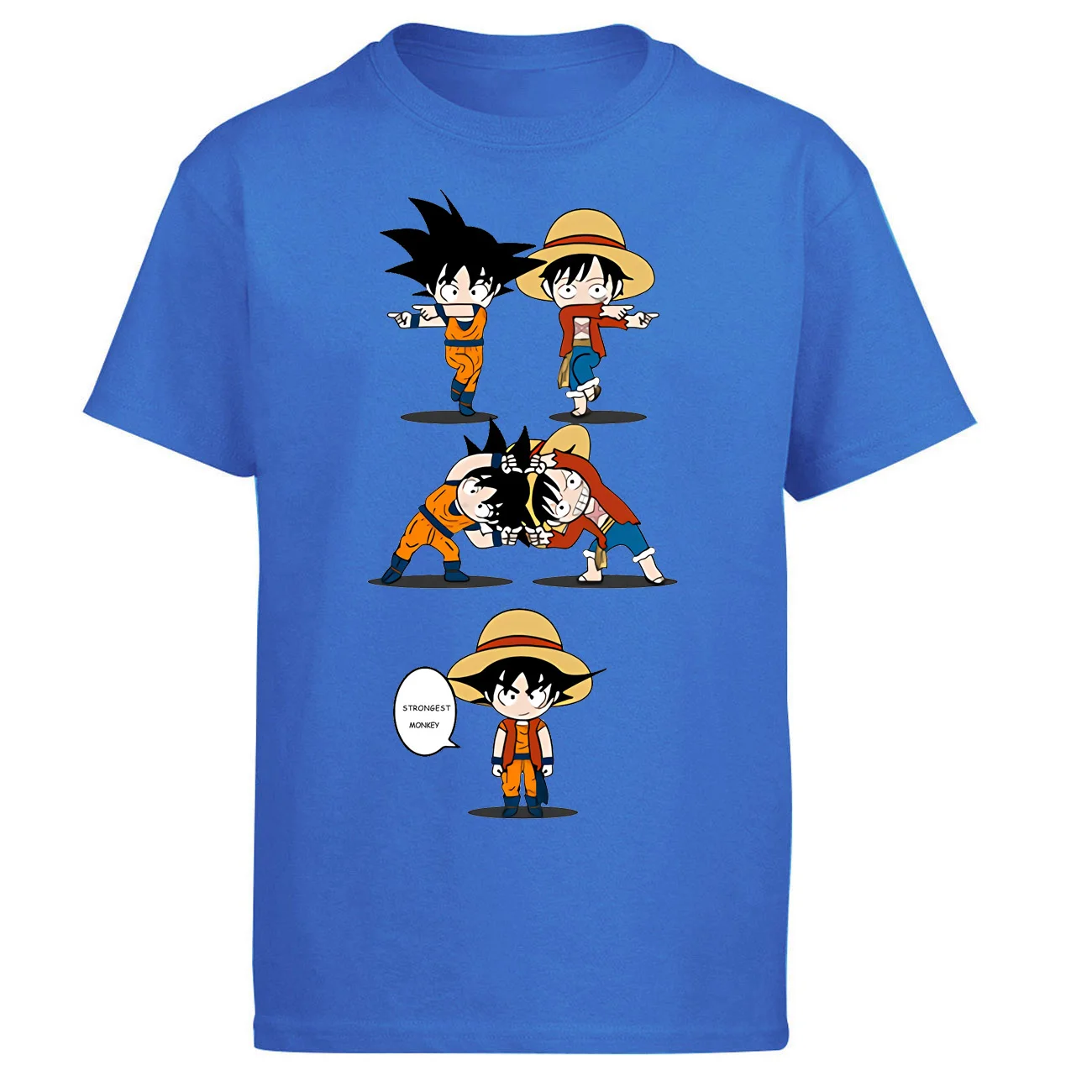 Одна штука Луффи Футболка мужская Dragon Ball супер футболка летние топы Короткий рукав японское аниме забавная футболка слив Мужская s - Цвет: Blue 6