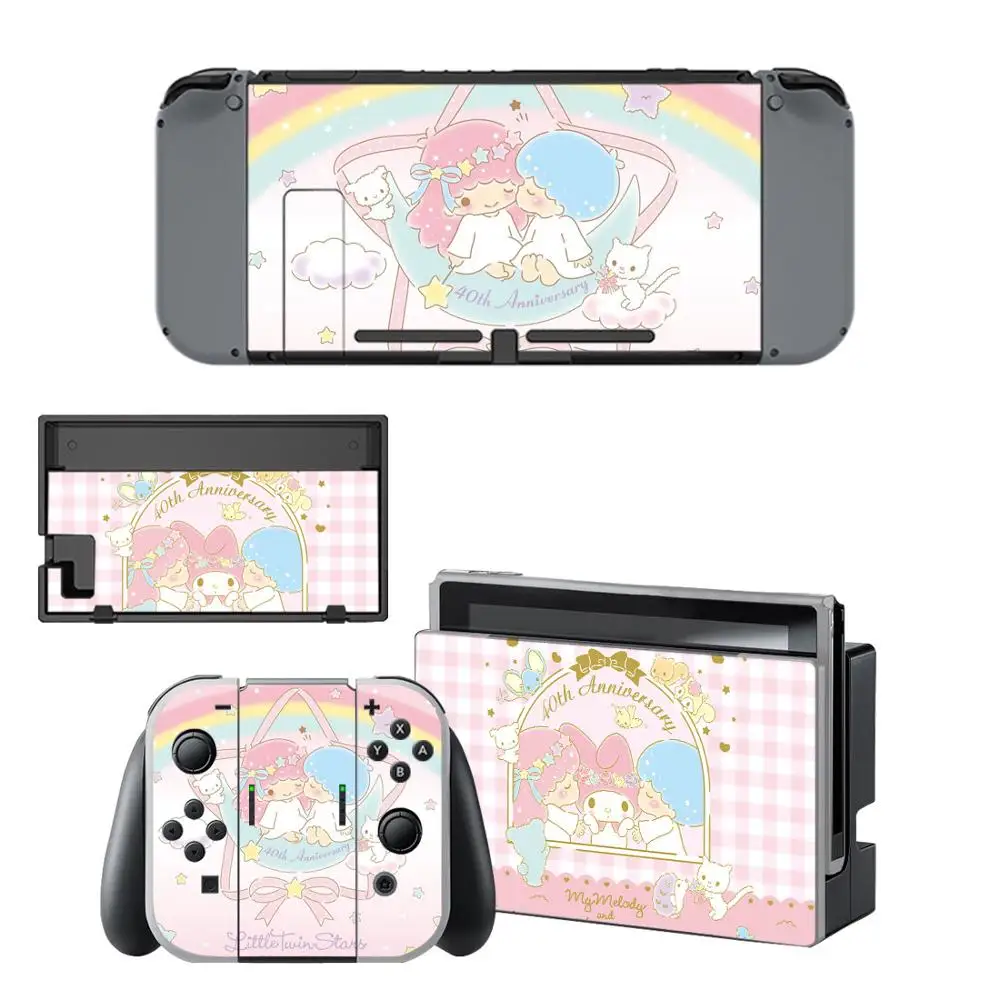 Наклейки Little Twin Stars для Nintendo Switch наклейки s скины консоли и контроллера Joy