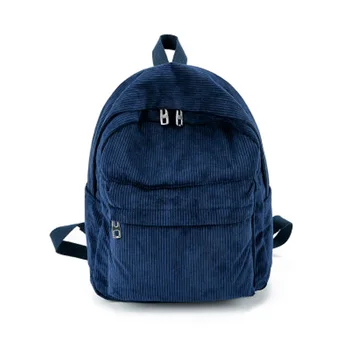 

Unisex Vintage Rucksack Casual School Corduroy Backpack