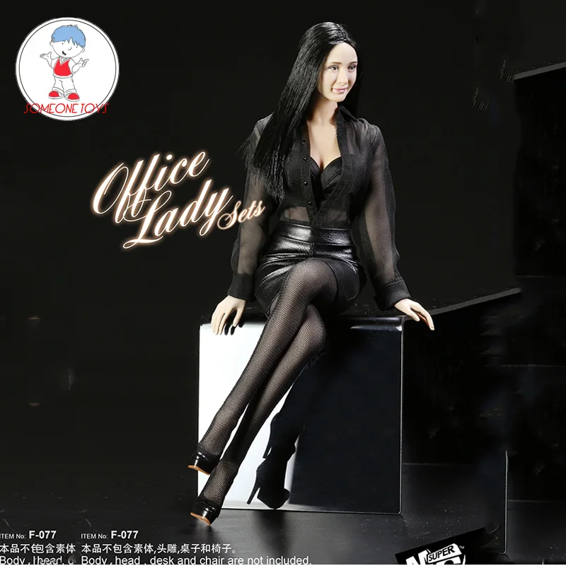 SUPERMCToys 1/6, F-077, сексуальный офисный костюм для дам, кожаный бюстгальтер, нижнее белье, обувь на высоком каблуке для экшн-игр