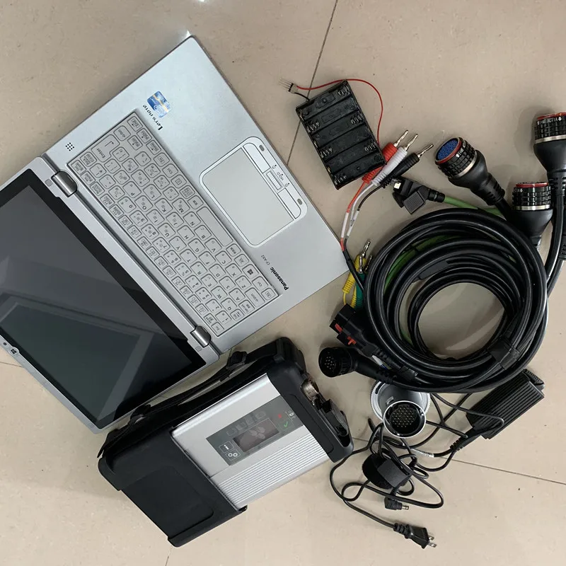 MB Star C5 SD Подключение диагностический инструмент с ноутбуком cf-ax2 win7 480gb ssd,12 для MB автомобилей и грузовиков