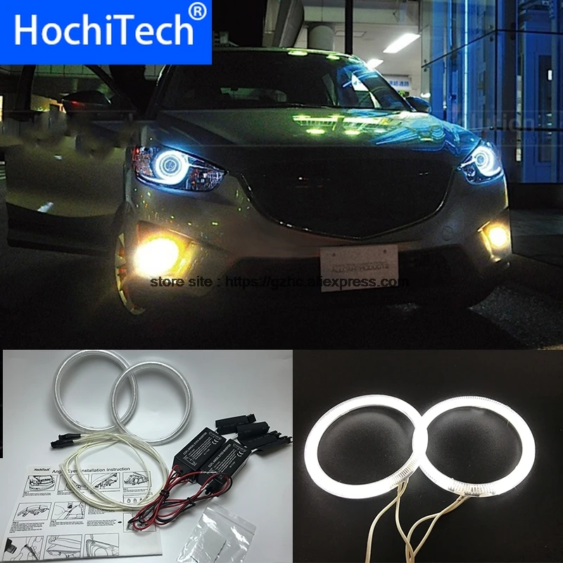 

HochiTech For mazda cx-5 2013-2015 Ultra Bright Day Light DRL CCFL Angel Eyes Demon Eyes Kit Warm White Halo Ring Car-styling