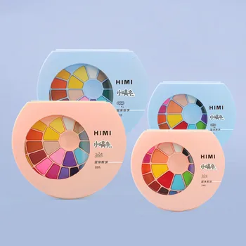 

24 Portable Solid Watercolor Paint Set With Paintbrush Bright Color Painting Pigment Set For Student Art Supplies