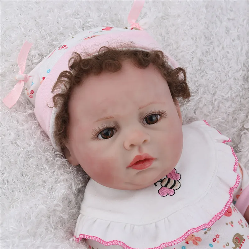 

Adorable Babies Reborn Doll 45cm Toddler Baby Bonecas Girl Play House Boneca Bebe Reborn Silicona Completo Newborn Training Doll