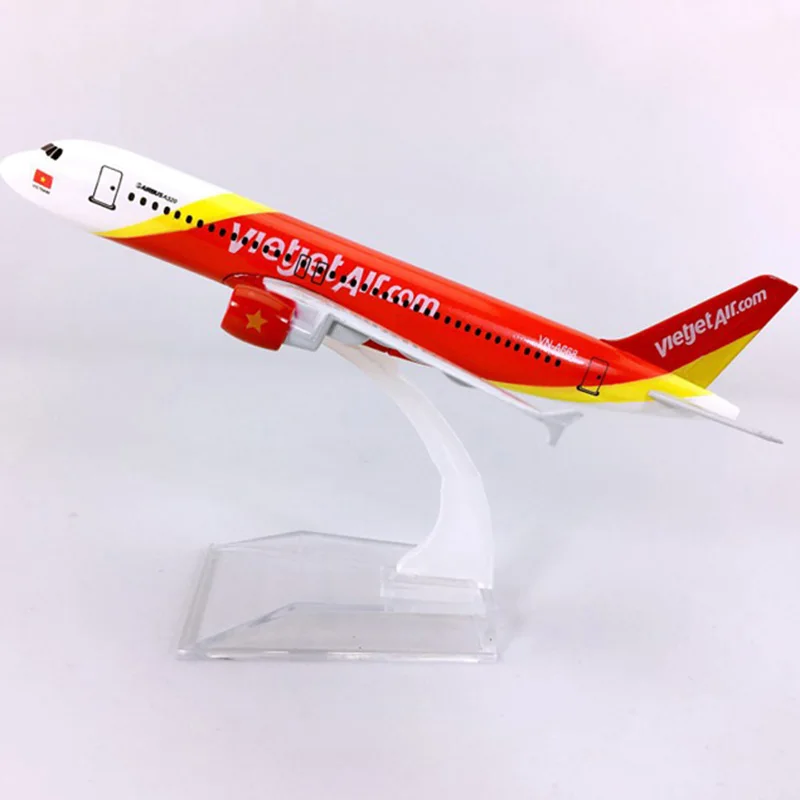 16 см 1:400 Airbus A320-200 модель Vietjetair вьетнамская авиакомпания с базовым сплавом модель самолета коллекционный дисплей