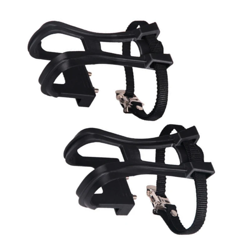 Anti Slip Dual Purpose Toe Clip Bicycle Bike Pedals Flat with Toeclips and Straps Pedal Equipment for bike