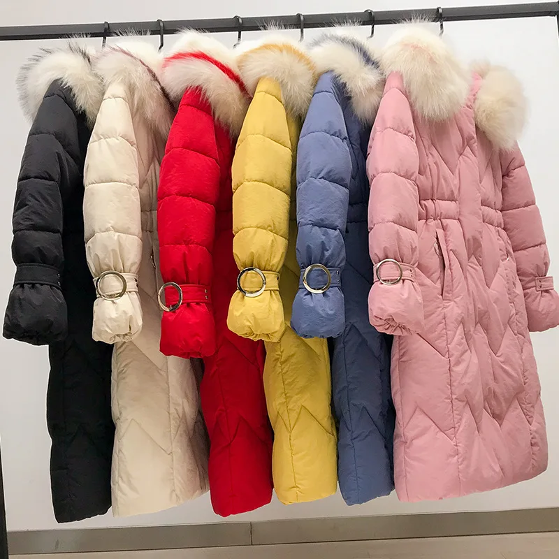 

Elegant Fur Collar Long Womens Winter Jacket Coat Slim Jacket Women Warm Hooded Coat Parkas CRRIFLZ 2019 New Winter Collection