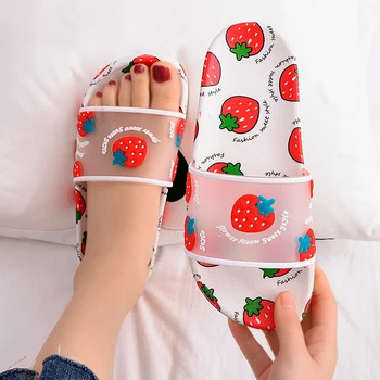 

Summer Slippers Women Slides Women Shoes Cartoon Fruit Strawberry Pineapple Peach Girl Flip Flops Slide Sandals Beach Slides2020