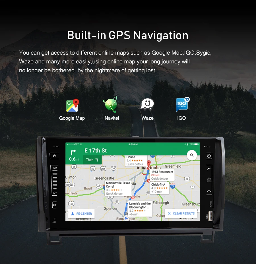 Perfect Android 9.0 Car Radio Navigation For Toyota Tundra Sequoia 2007-2013 DVD Player GPS Multimedia WIFI Bluetooth Video Stereo 4