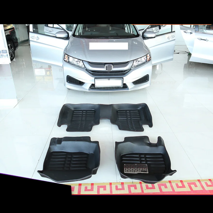 Волокно кожа автомобильный коврик для honda city 2008 2009 2010 2011 2012 2013 аксессуары