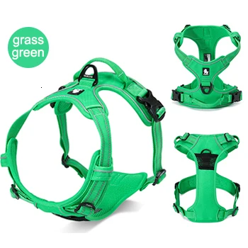 Grassgreen Truelove для собак регулируемый нейлоновый жилет для больших собак мягкий светоотражающий жилет для улицы - Цвет: Grassgreen